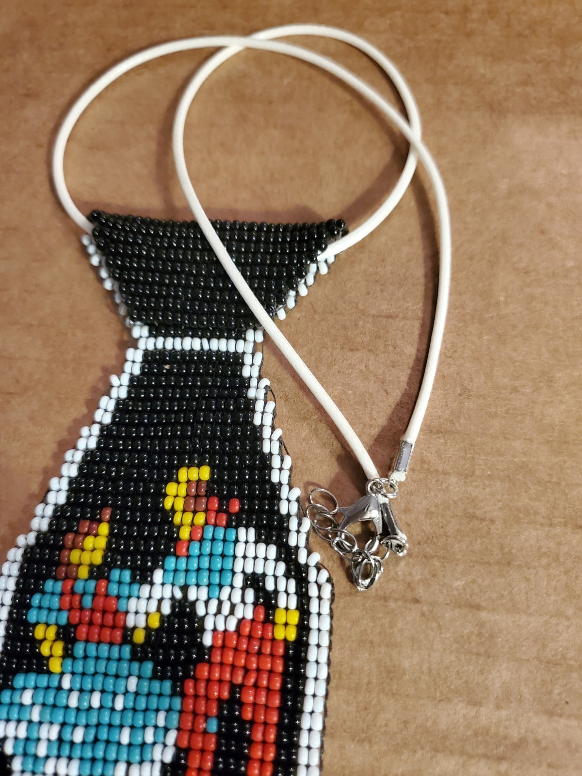 Beaded Fringe Tie Necklace