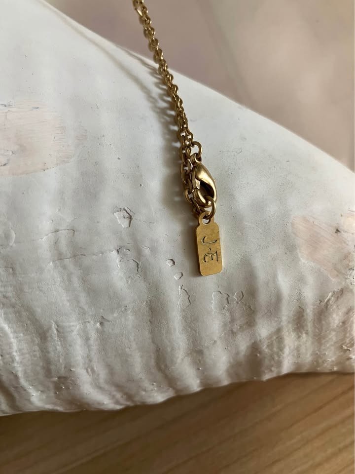 Turquoise Beaded Gold Plated Adjustable Necklace (18”)