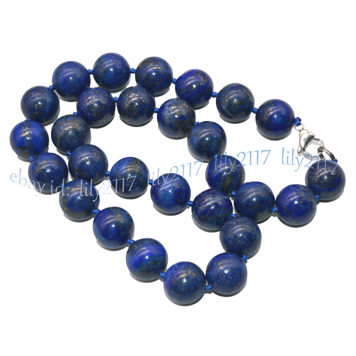 Huge 14mm Round Natural Blue Lapis Lazuli Gemstone Beads Necklace 16-36 inches