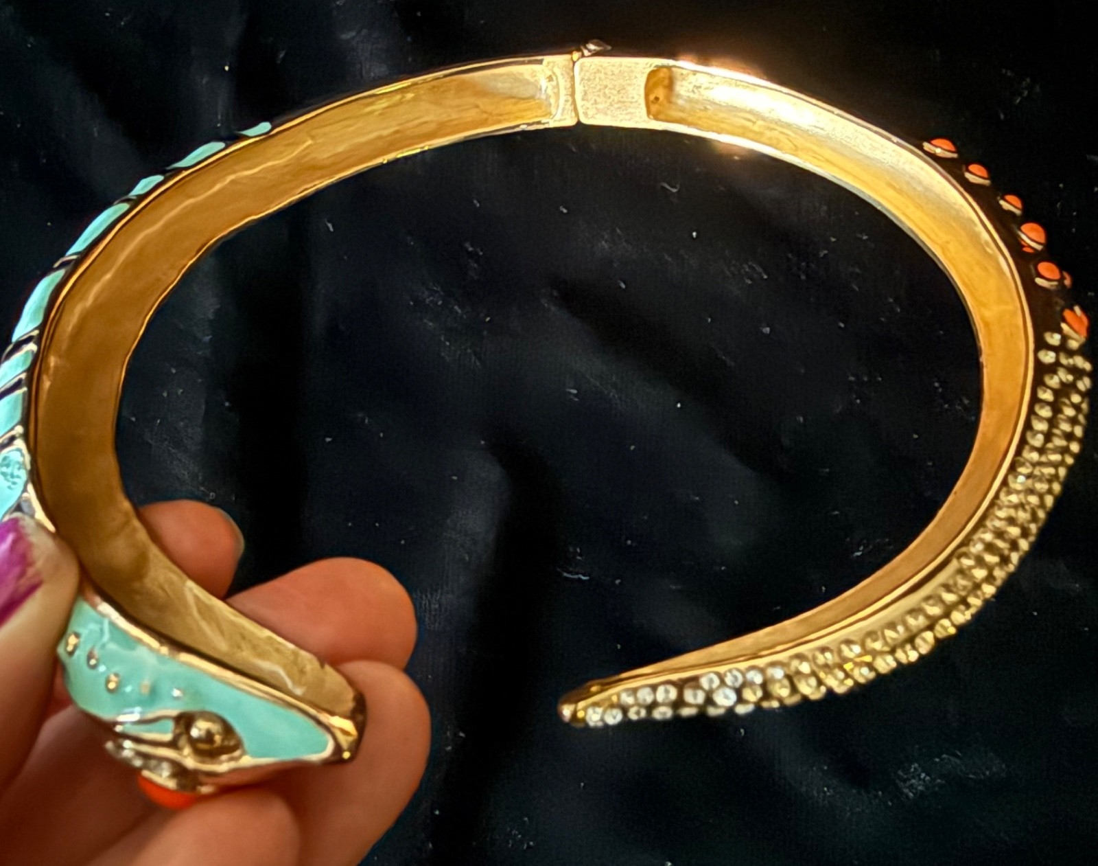 Anna Dello Russo H&M Collab Turquoise Snake Necklace 2012 Bohemian Animal Print