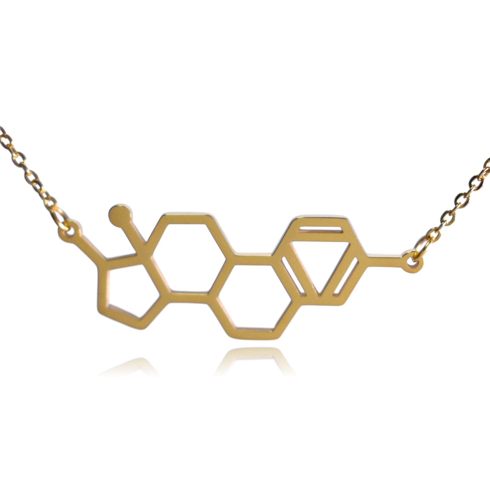 Estrogen Molecule Stainless Steel Necklace