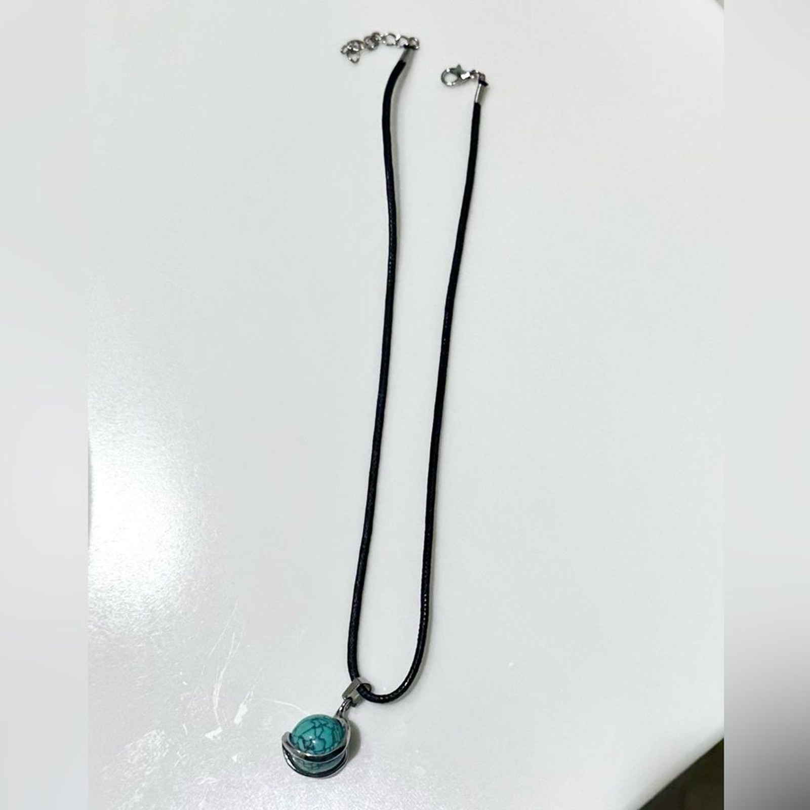 Turquoise Moon-Globe Necklace