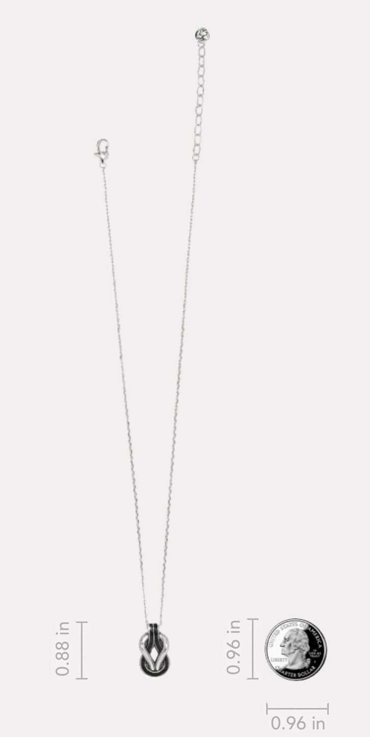Brighton Interlok HARMONY Necklace Black Style JM7635 List $82 NWT