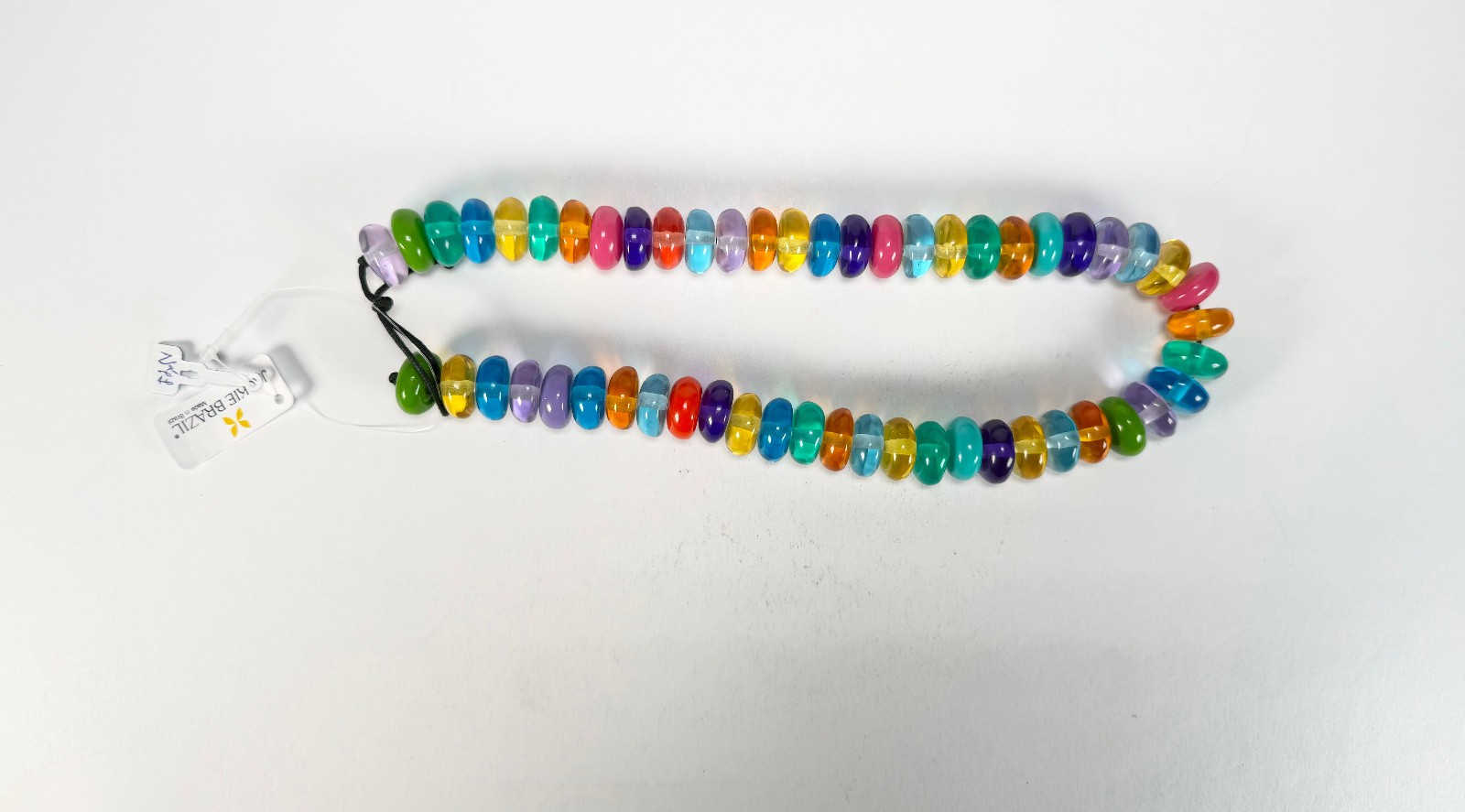 Jackie Brazil “Ana” Transparent Summer Mix Resin Wheels 70cm Necklace ( N0044 )