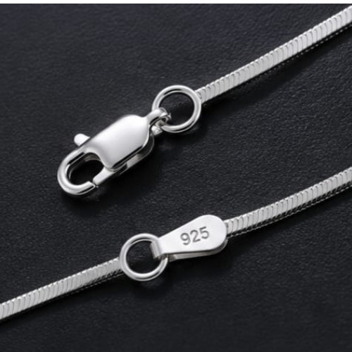 925 Sterling Silver Snake Chain Necklace 18″ 1.5mm Italian Style Gift