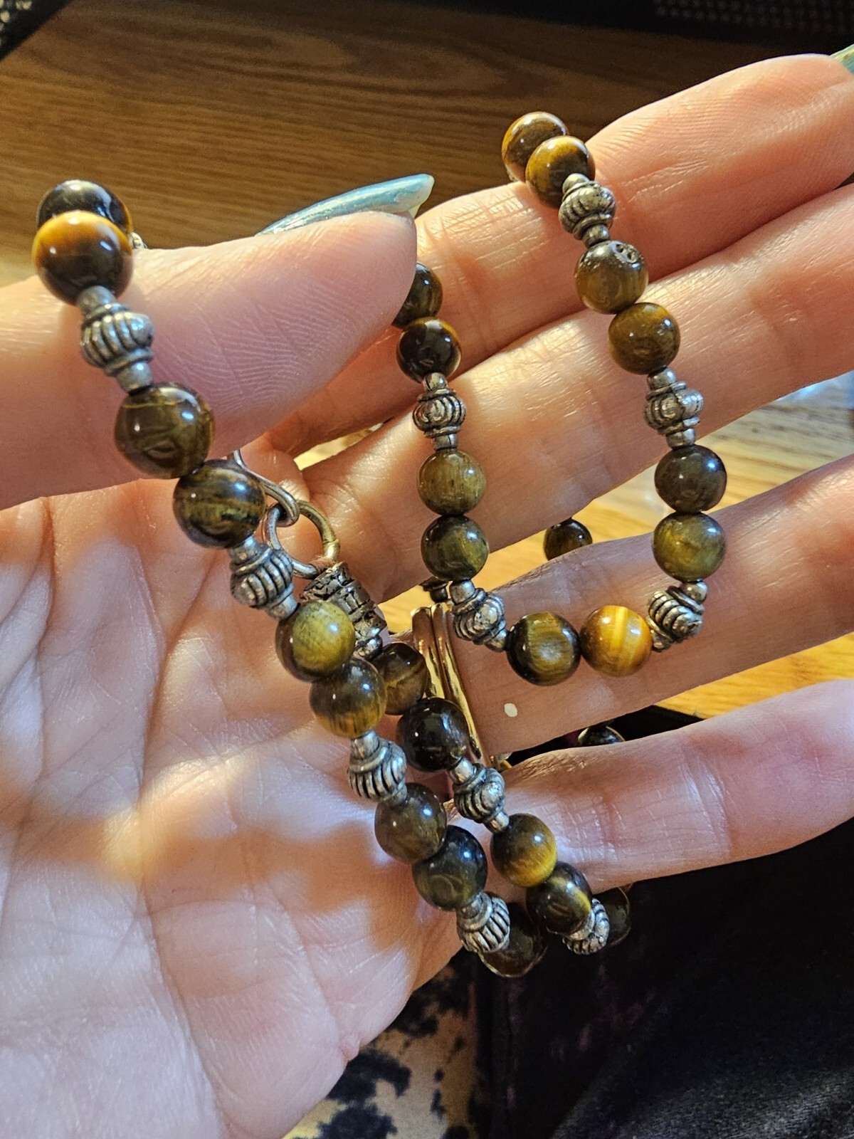 Beautiful Beaded Necklace With Tigers Eye