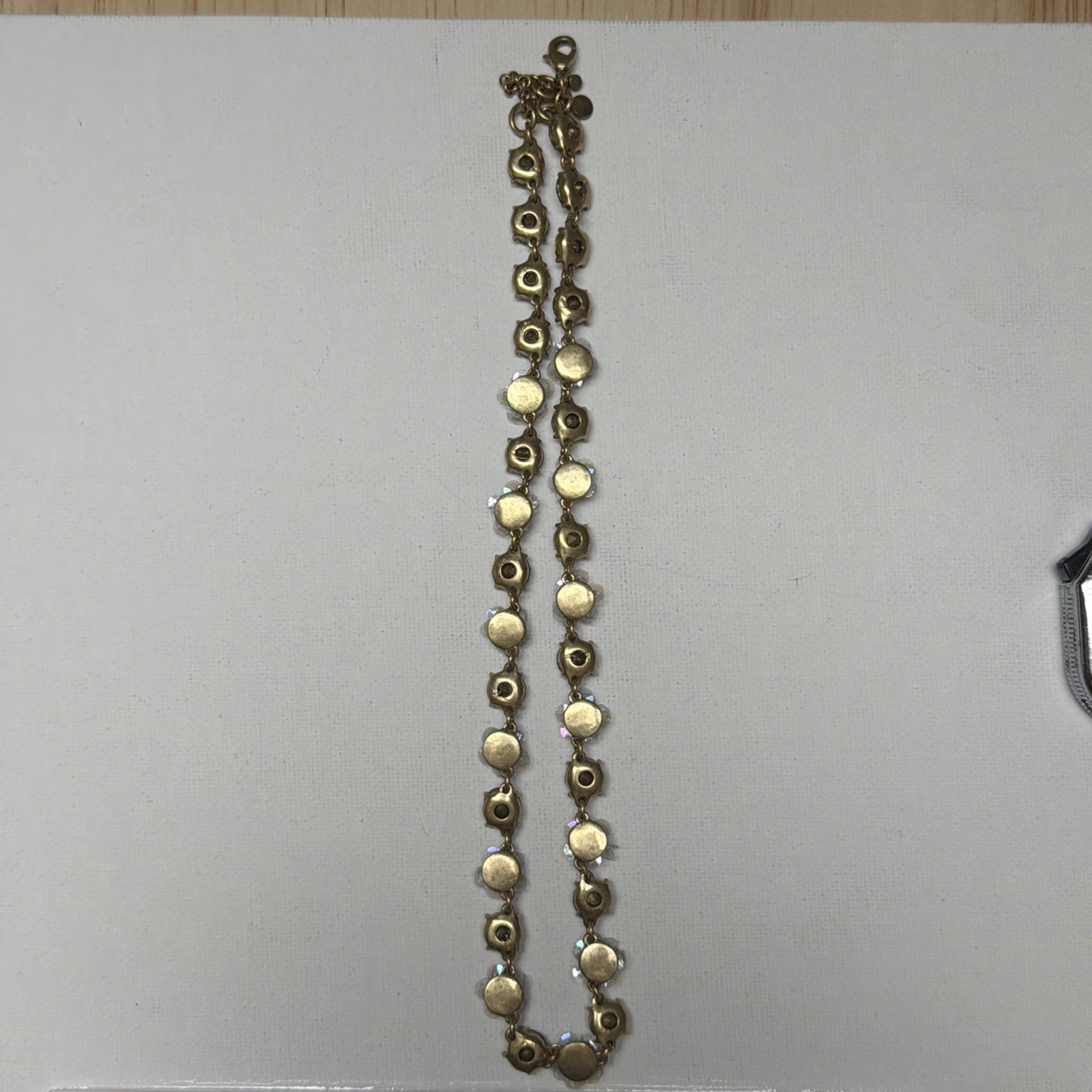 Ann Taylor Clear Colorless”Stones” And Gold Tone Statement Necklace*