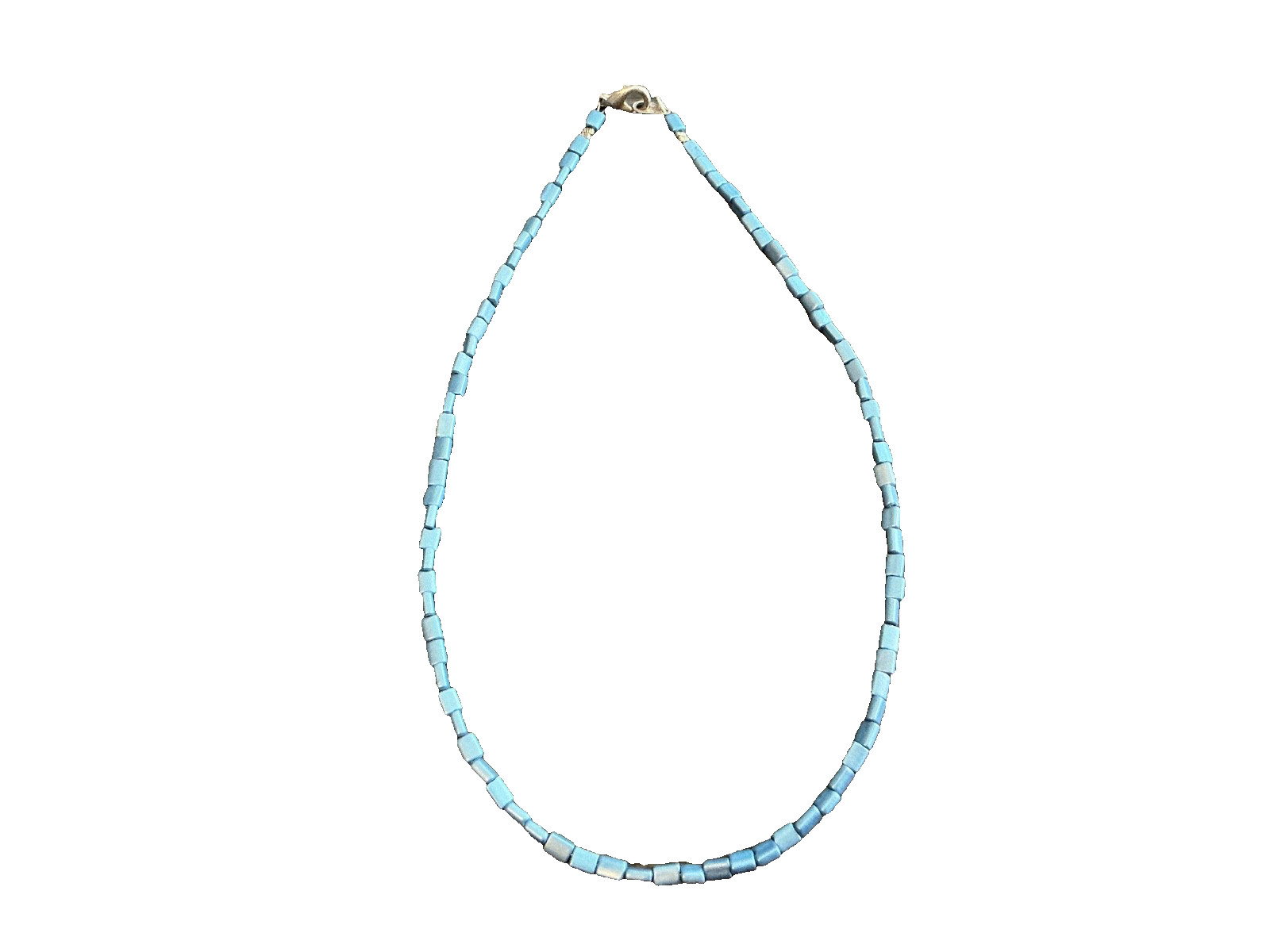 Blue Beaded Necklace 16”