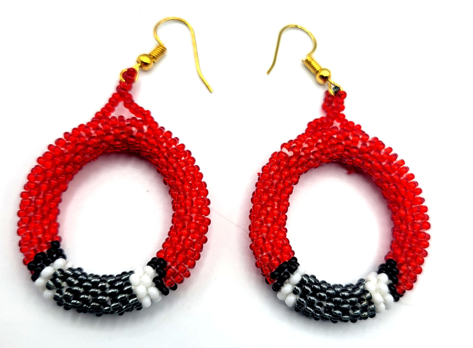Glass Beaded Necklace and earring set Bohemian Hippie Beaded Jewellery Set