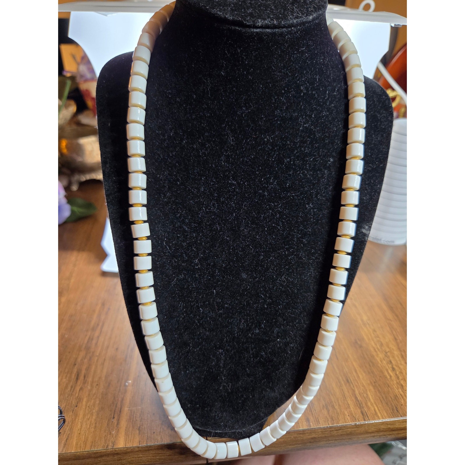 Crown Trifari White and Gold Necklace
