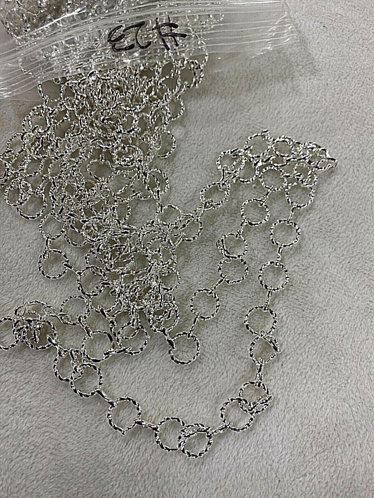 24ft per bag ~ 8mm Silver~ Rolo Twisted Rope Link Chain Box 228