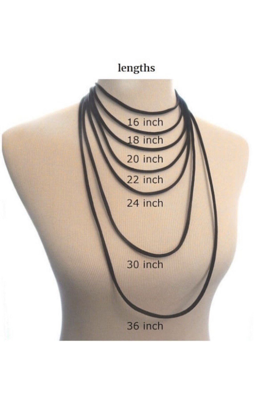 Black Silk Satin Cord Silver Clasp Necklace 14″ 16″ 18″ 20″ 22″ 24″ 30″ 36″ 40″