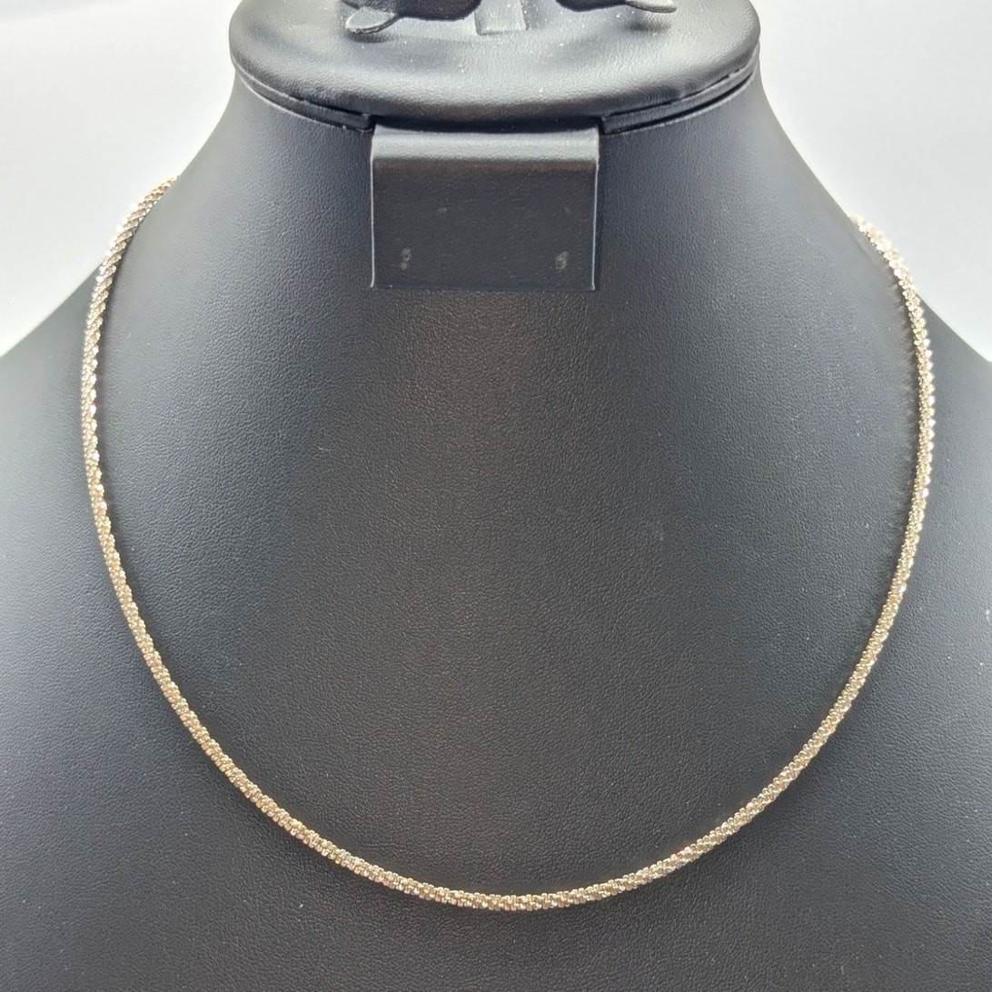 925 Sterling Silver Sparkle Glitter Margarita 2.8mm Chain 19″ Necklace