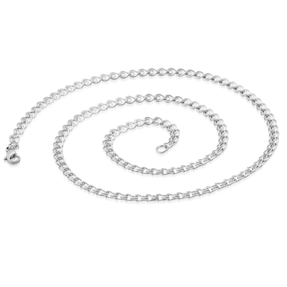 L-50cm(19.68 in) W-4mm | Stainless Steel Spiral Circle Link Chain