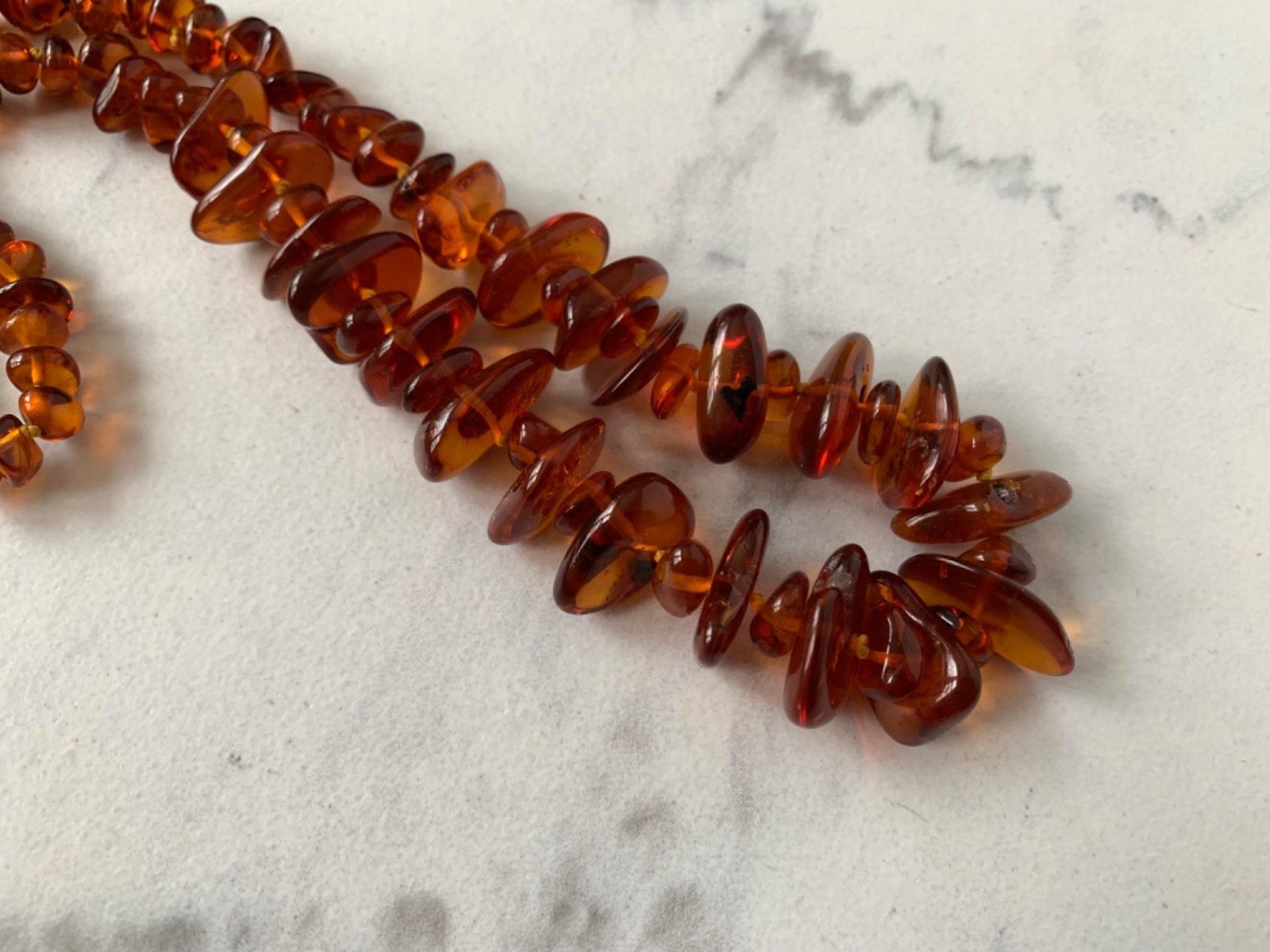 Genuine Baltic Amber Necklace 6-19mm x 20″, Amber Screw Type Clasp, Necklace 69