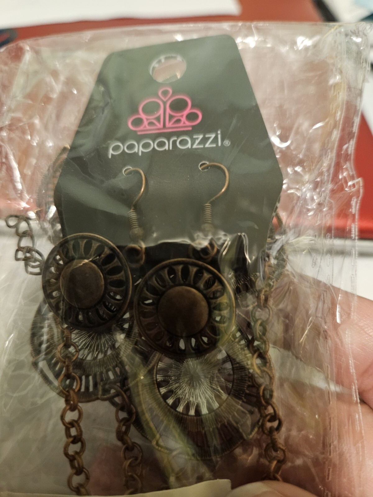 Paparazzi DESERT DECOR multi copper necklace with Fish Hook Earrings