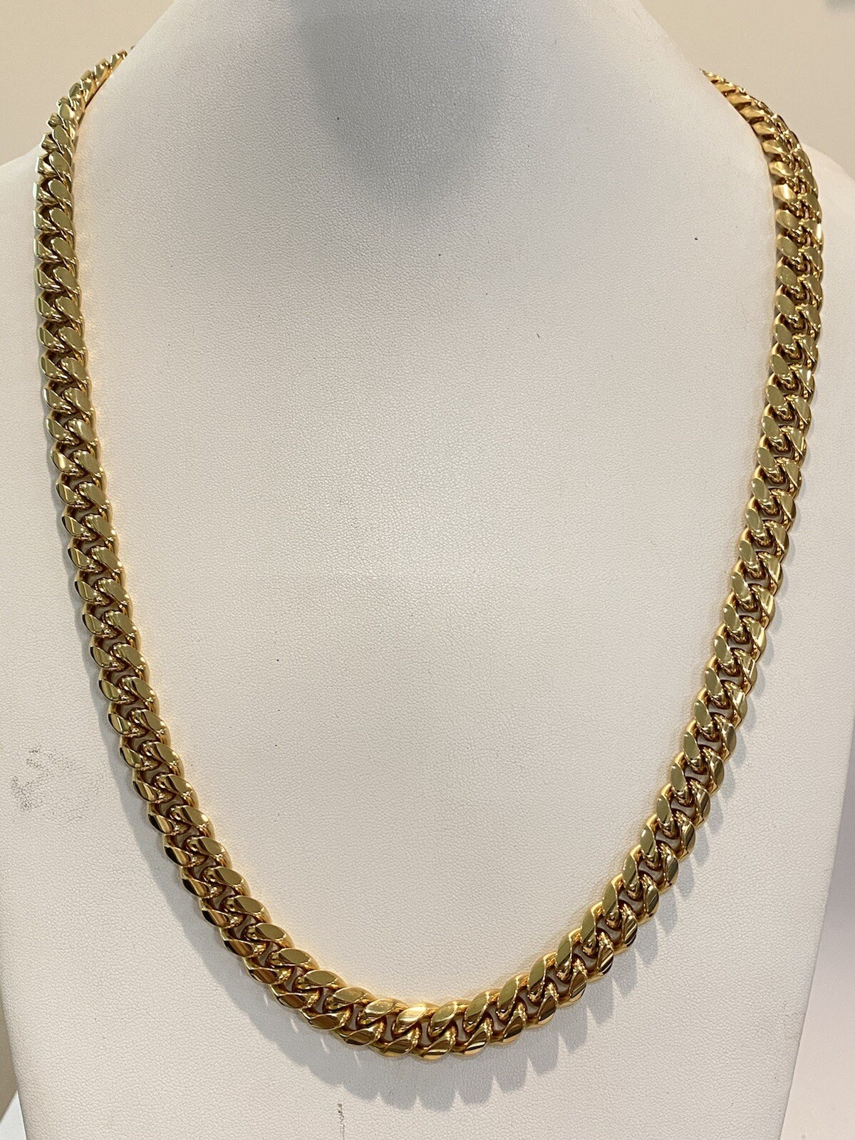 12mm Mens Miami Cuban Link 18k Gold Plated Stainless Real Hip Hop Chain Necklace