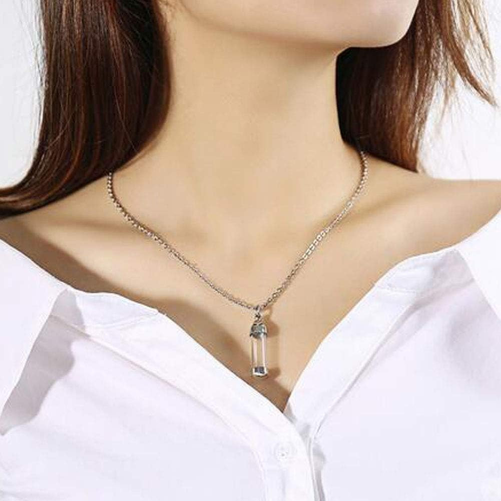 2pcs Vial Necklace Glass Vials Mini Glass Bottles Necklace Pendants for Jewelry