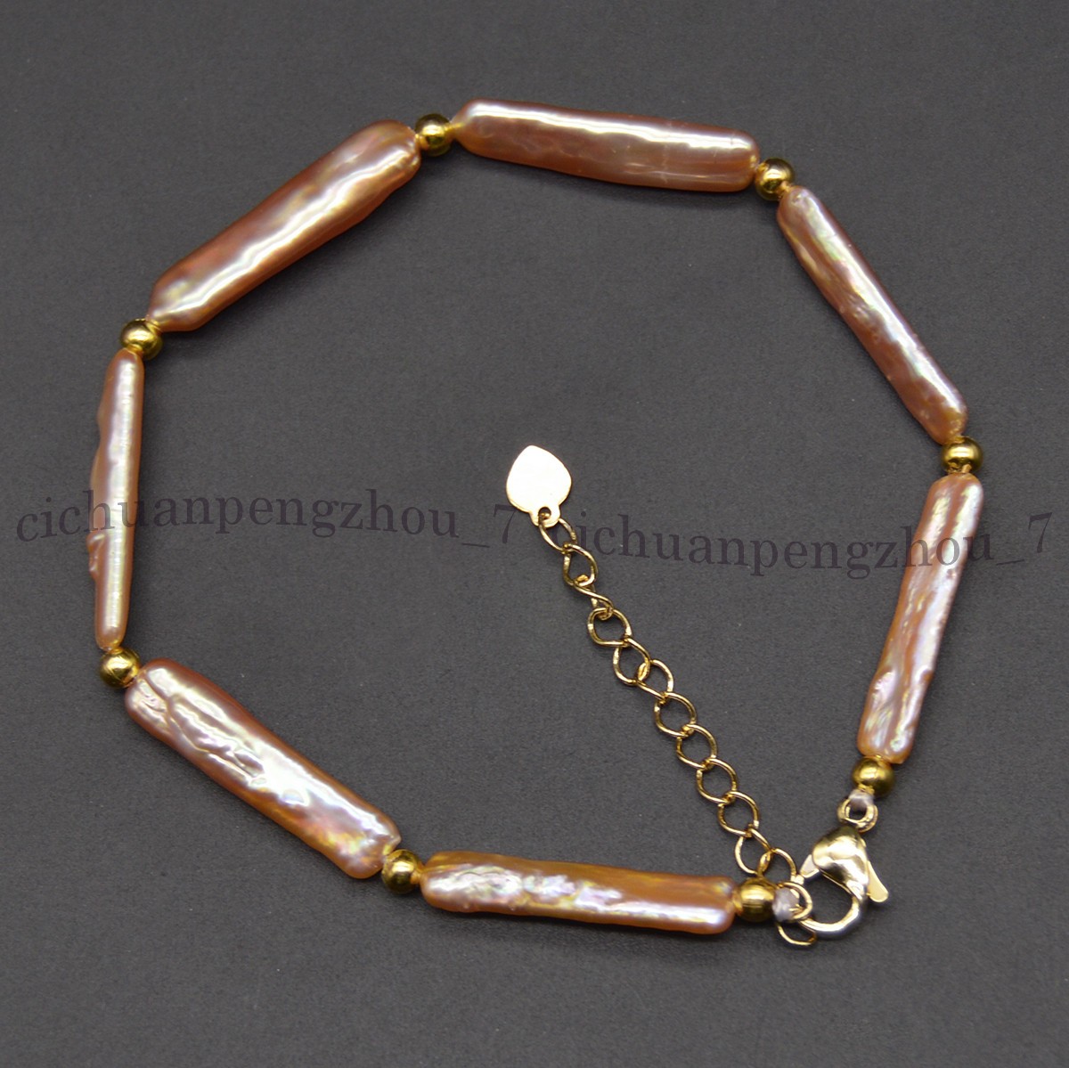 5x24mm Natural Freshwater Pink Rectangle Pearl Necklace Bracelet Earrings
