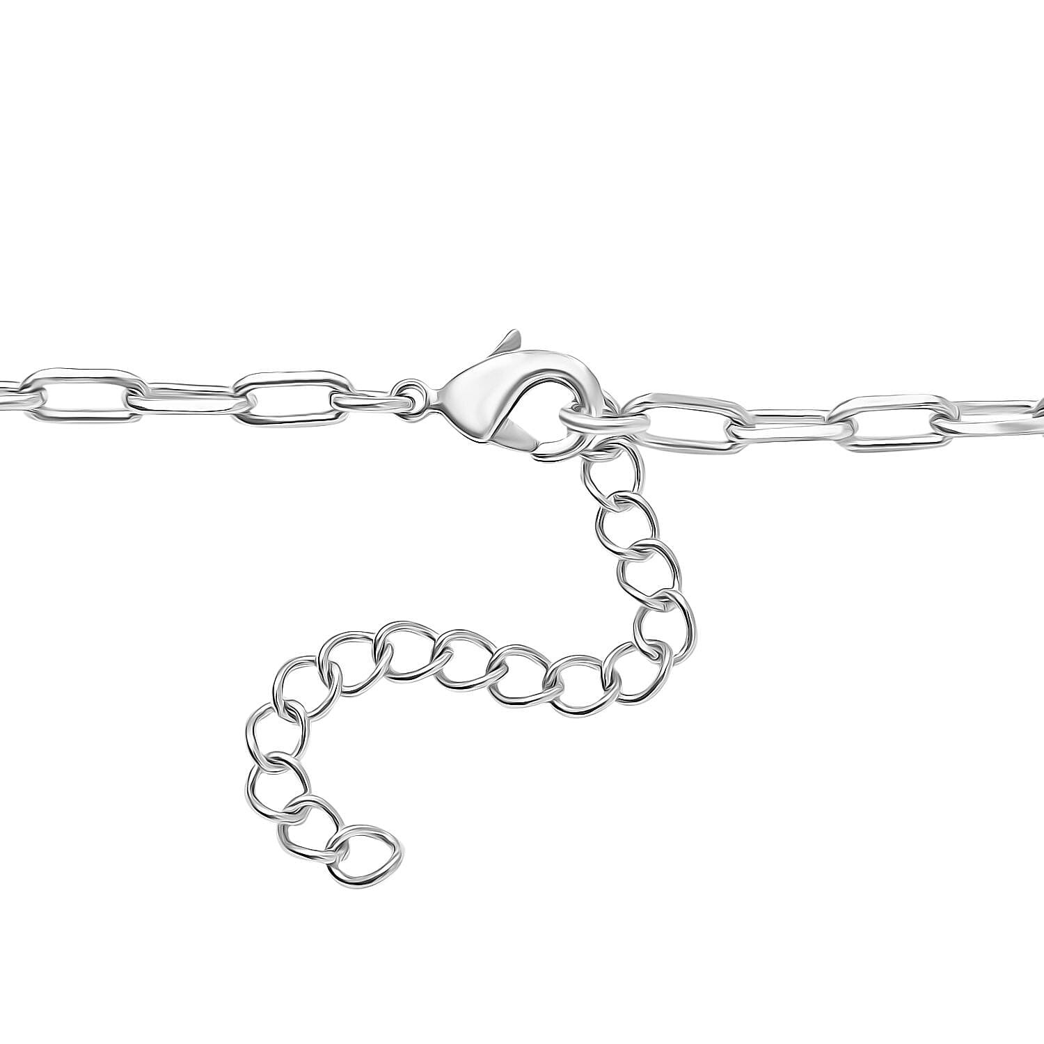 Turquoise 27.00 ctw Paper Clip Leopard Head Necklace Platinum Plated 18 -20 In