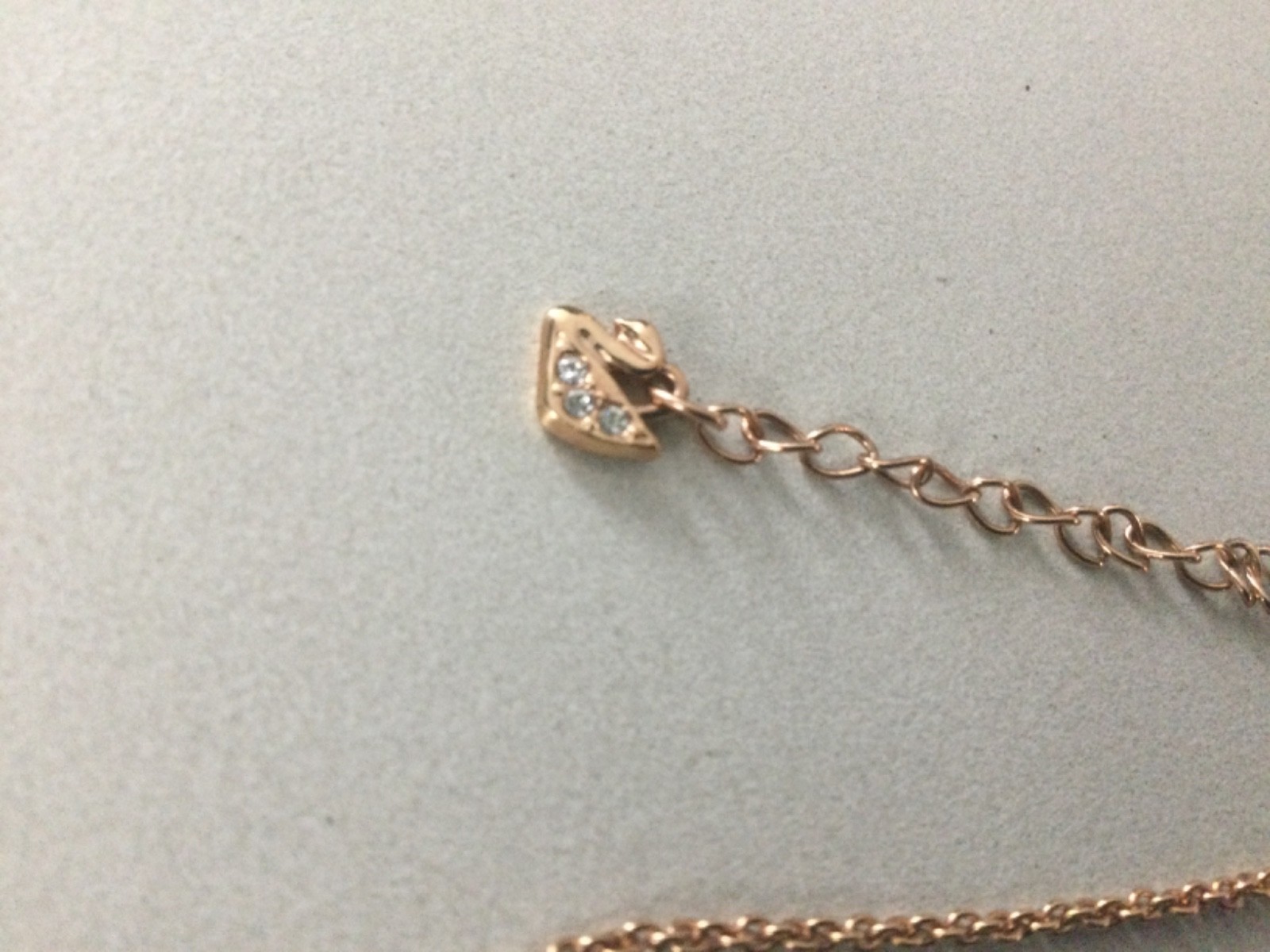 Sign Swarovski Mesmera Necklace Rose-Gold Rhodium Plate Pave Crystal Chain