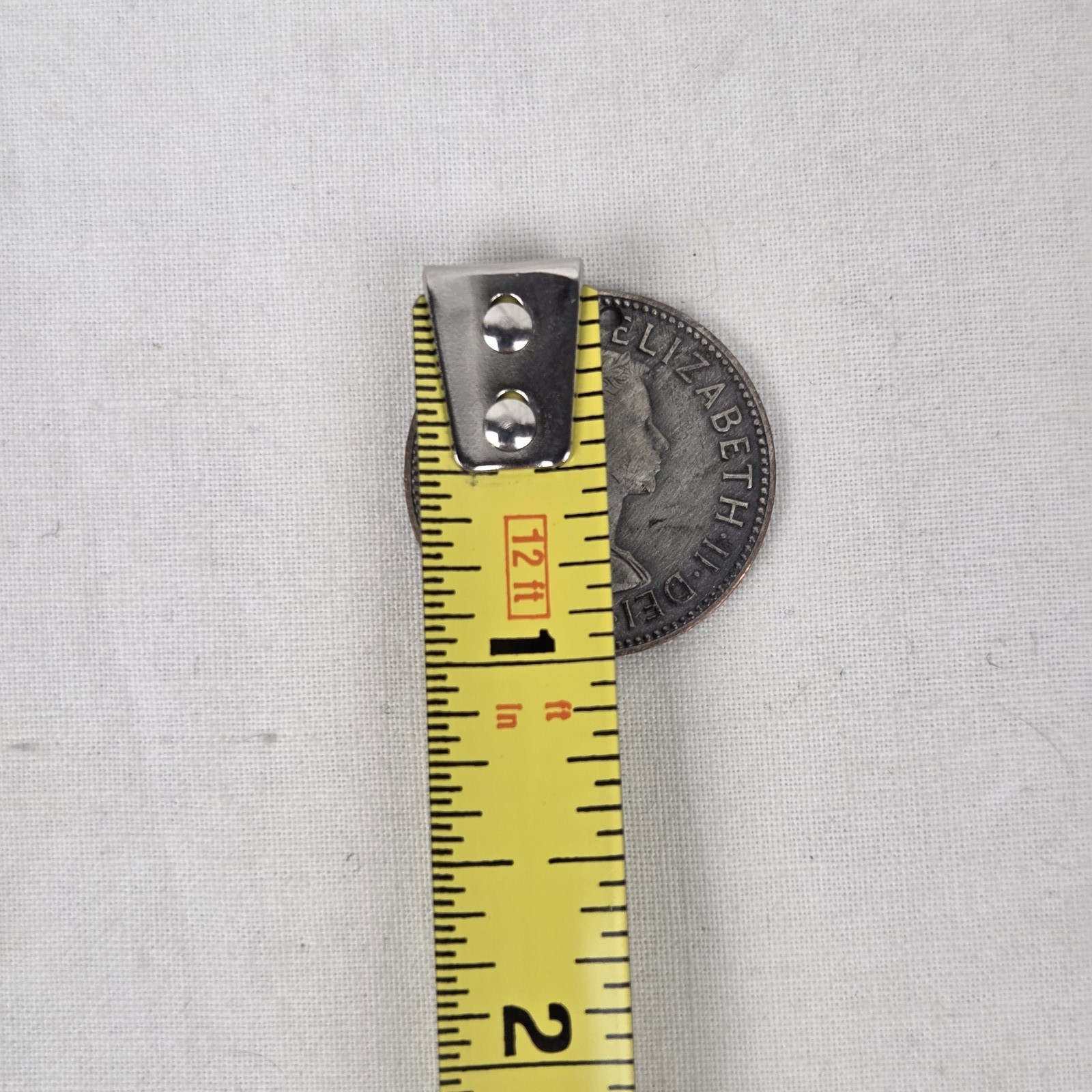 United Kingdom Coin Pendant Great Britain Half Penny Queen Elizabeth II Money