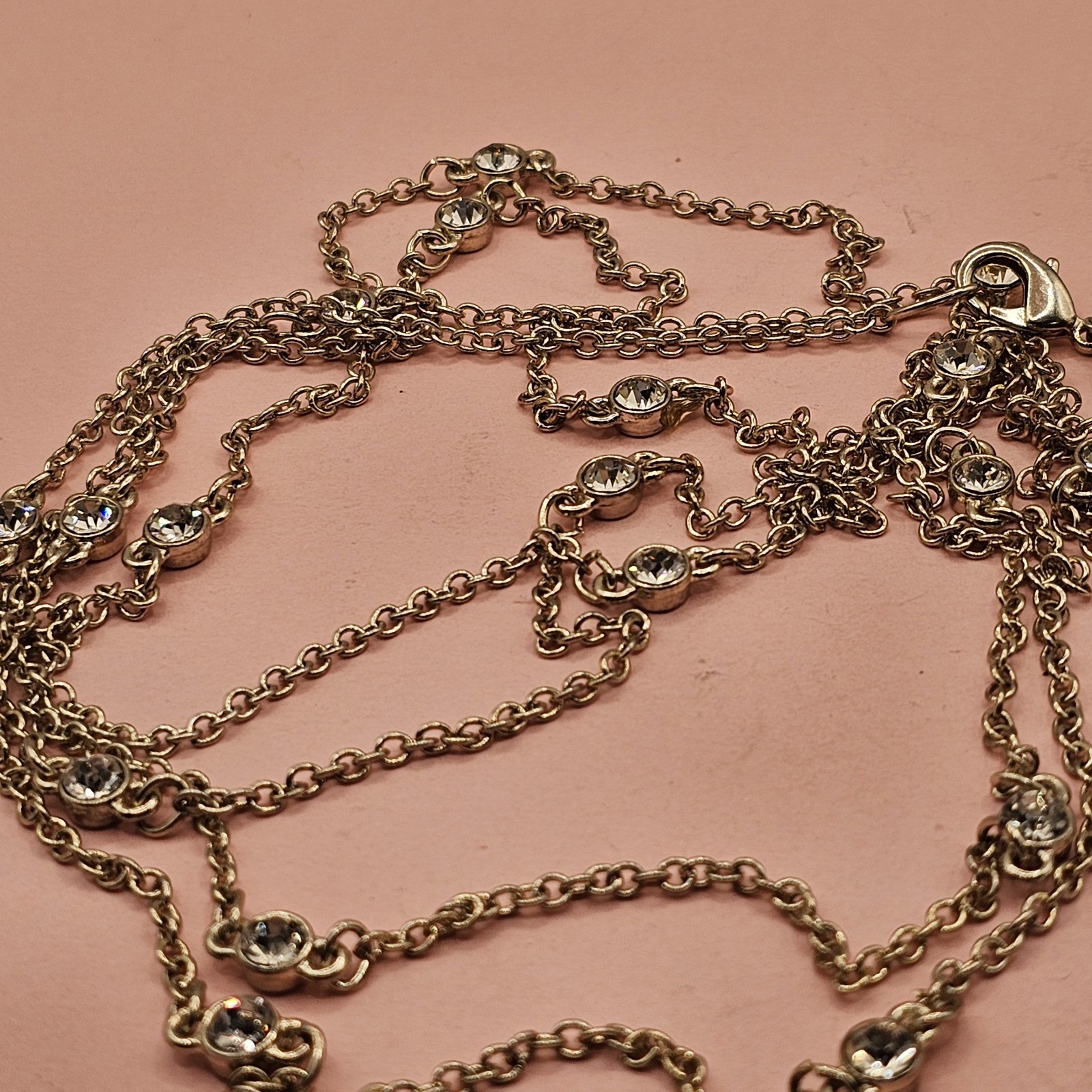 Goldtone Designer Necklace Lot 2 Madewell 1 Long Loft Rhinestone