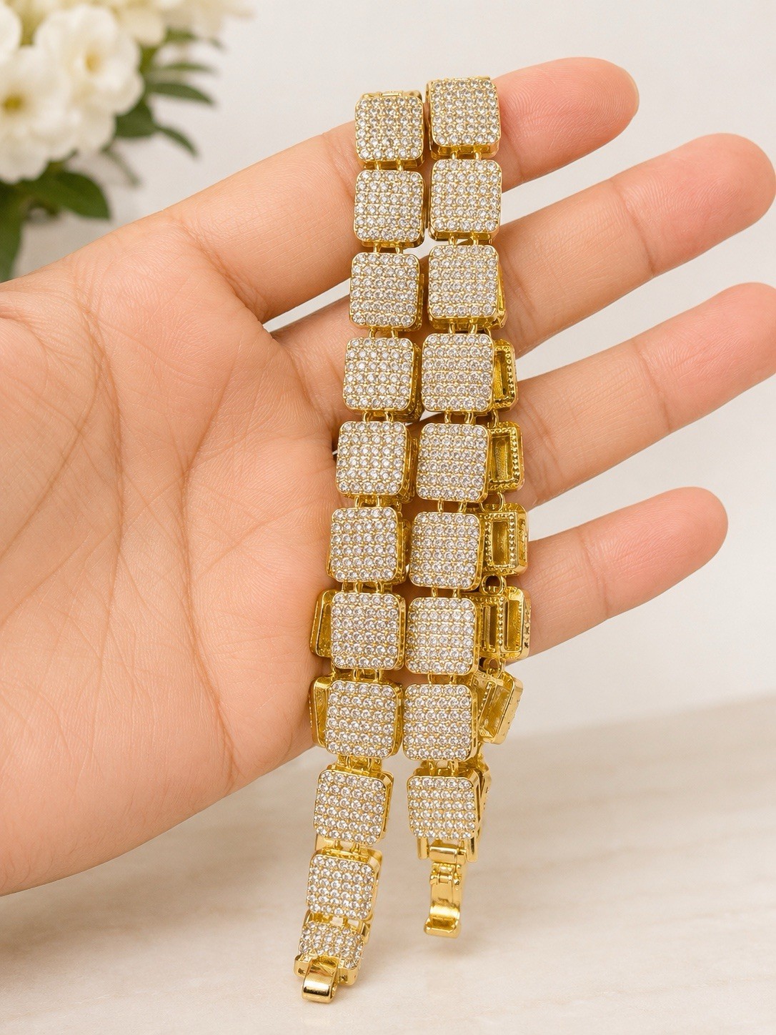 18” Gold Pavé Iced Out Necklace