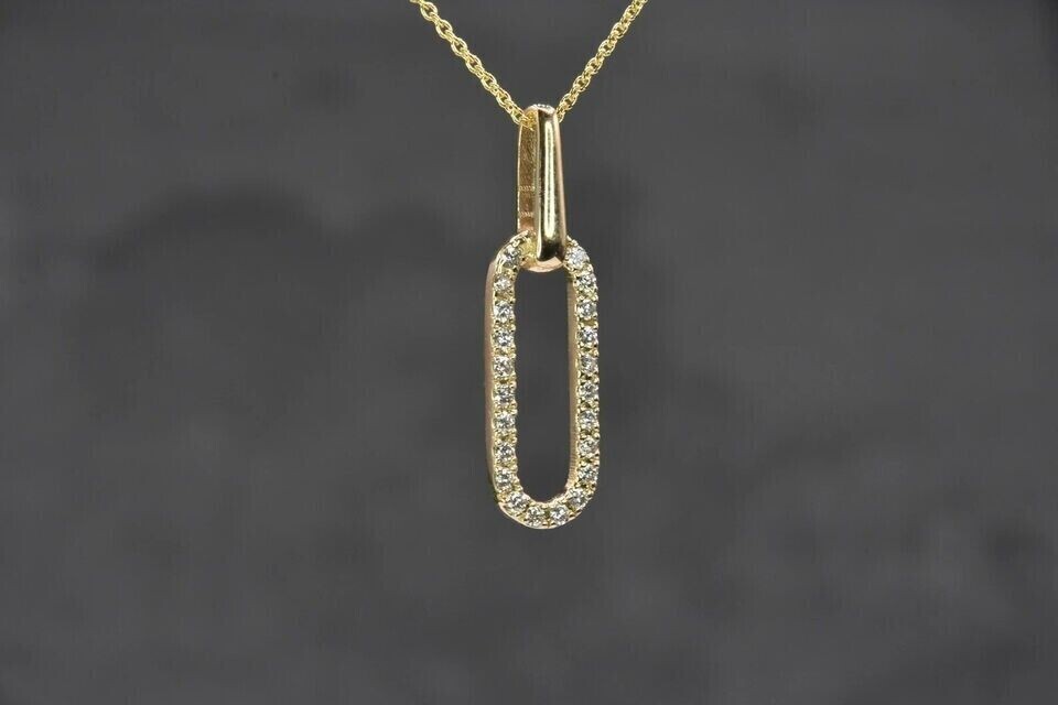 1.20Ct Round Cut Simulated Diamond Pendant In 14K Yellow Gold Plated 925 Silver