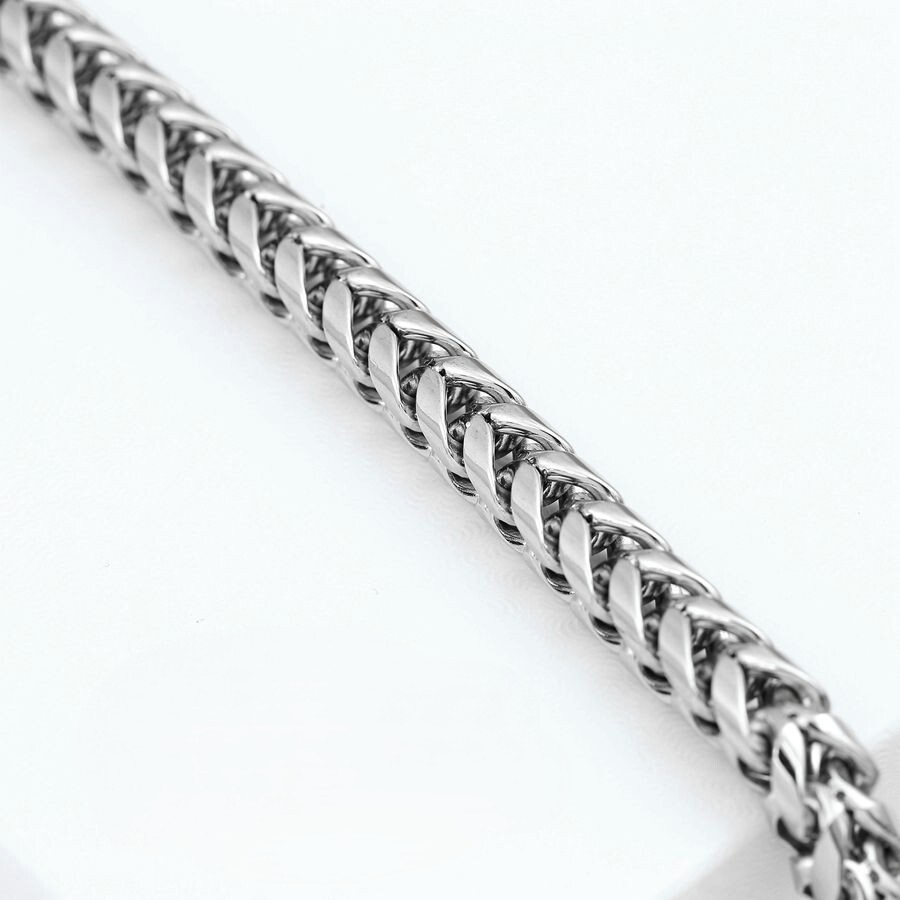 DG Men’s 24″ Silver.Stainless Steel 5mm Smooth Franco Chain Necklace Unisex* Box