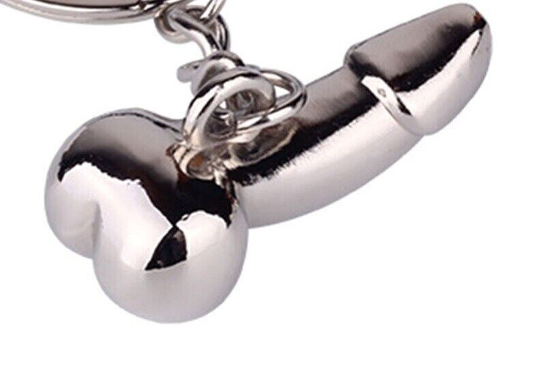 BIG PENIS Necklace 1.5″ Male Genital Silver Charm 25″ Tibet Silver Chain NEW!