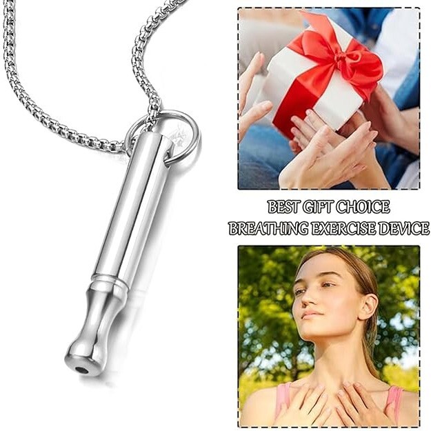 Mindfulness Breathing Necklace Stress Relief Pendant Anxiety Breathe Women Men