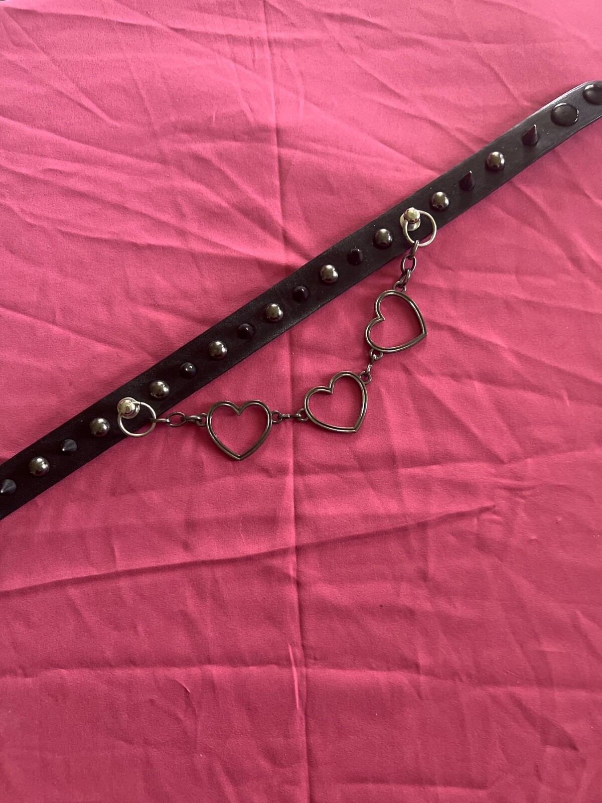 black gothic faux leather chokers preowned