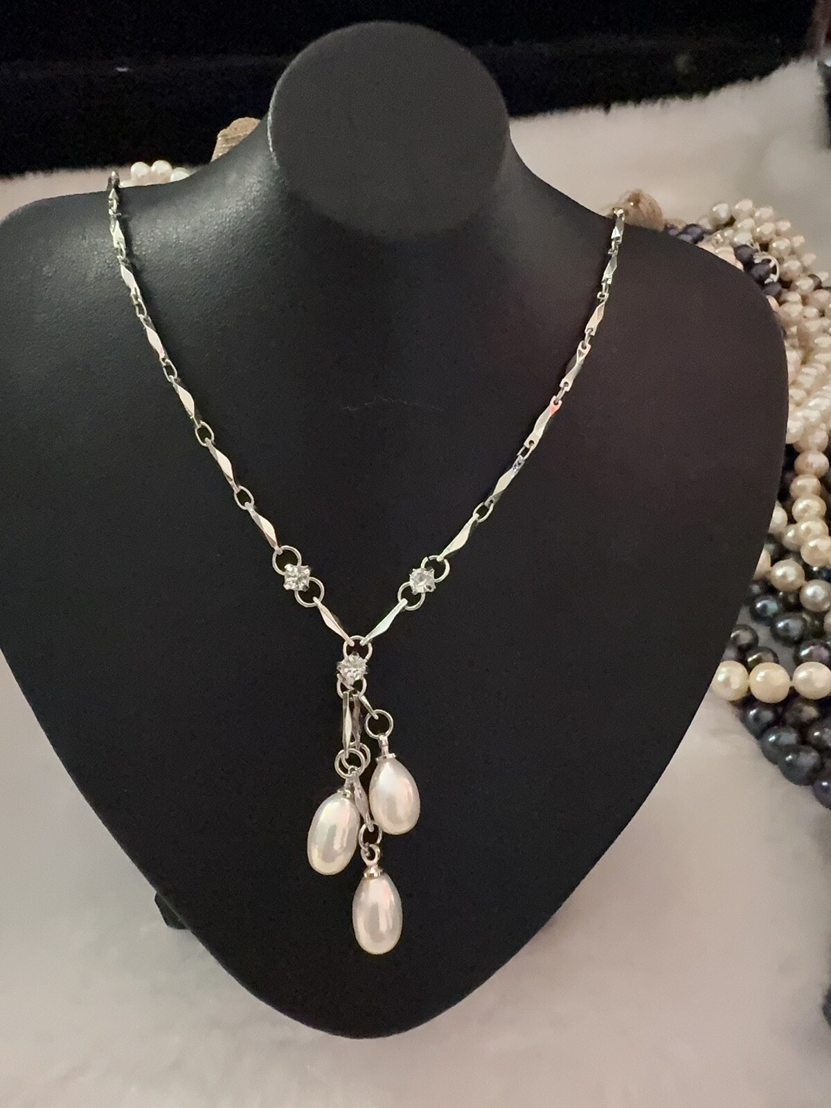 Cultured Pearl Necklace W. Real 925 Silver Clasp, different Colors And Sizes.
