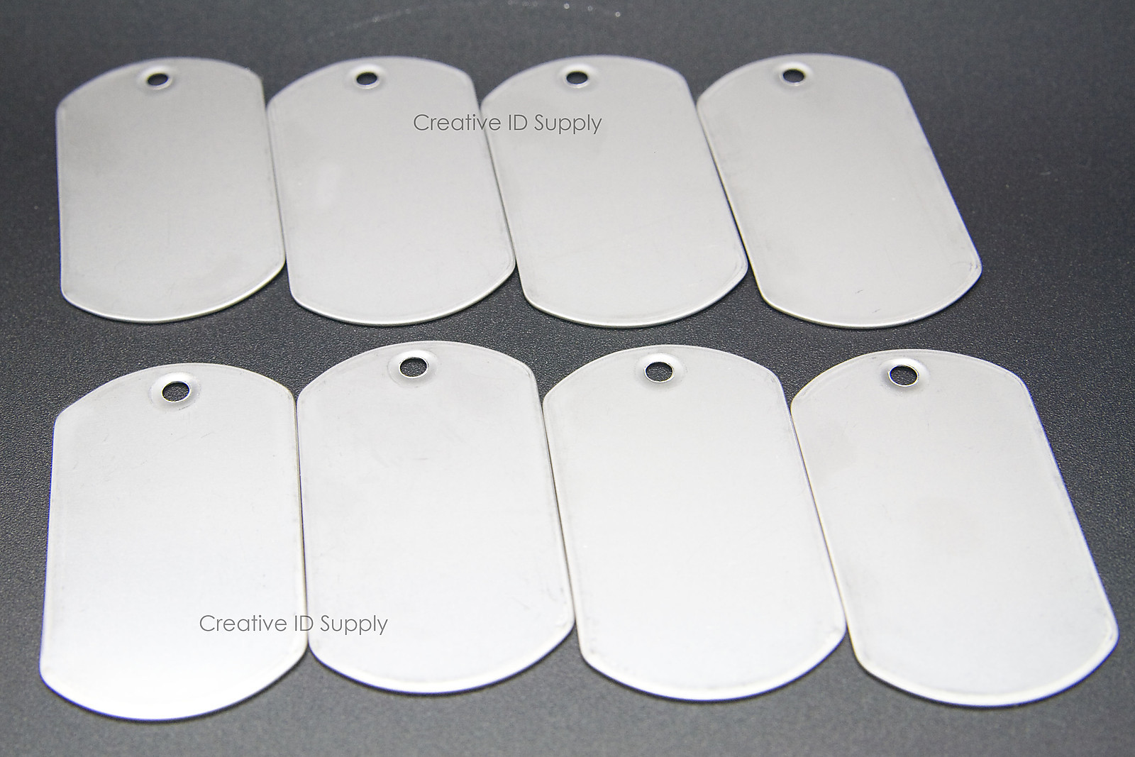 WHOLESALE LOT 500 PCS BLANK DOG TAG SHINY/MATTE STAINLESS STEEL MILITARY SPEC