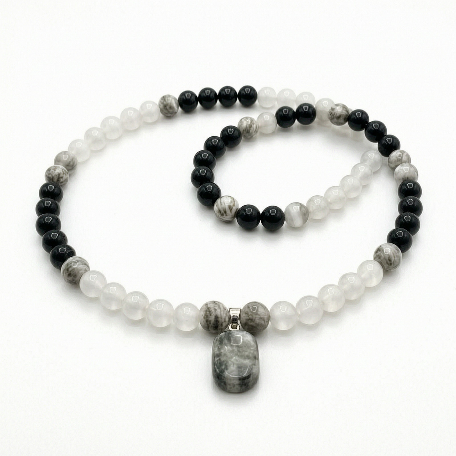 Money Attraction Necklace & Tiger Eye Obsidian Prosperity Crystal Beaded Gifts