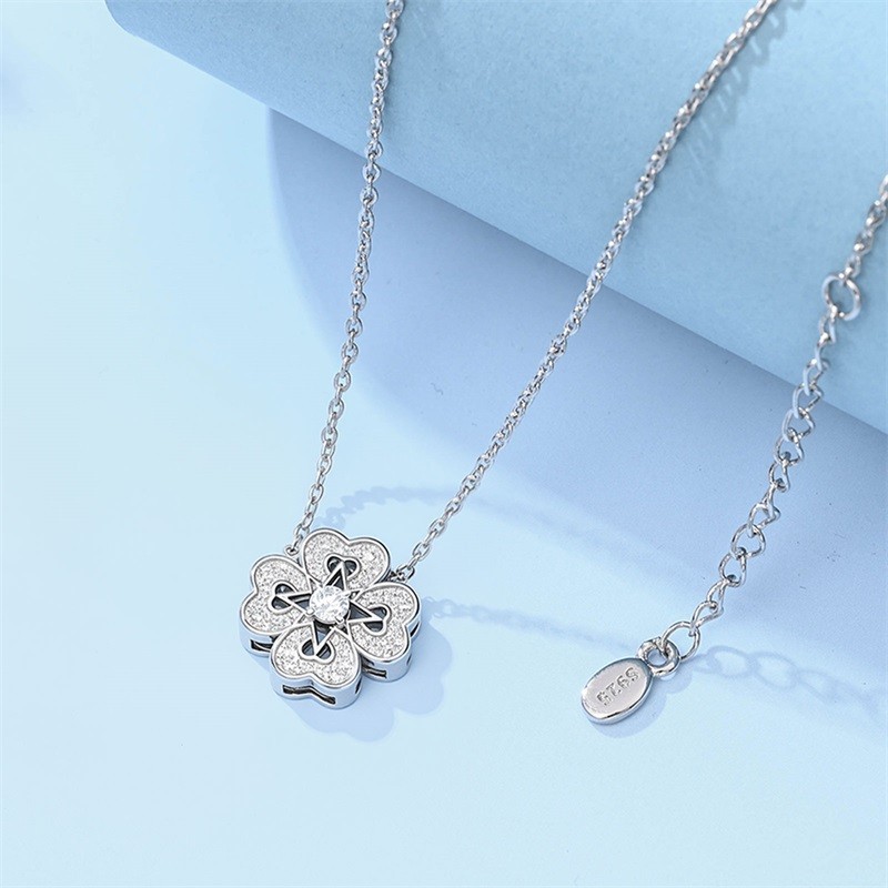 PANDACH 925 Sterling Silver Sparkling Lucky Star Pendant Necklace For Women Gift