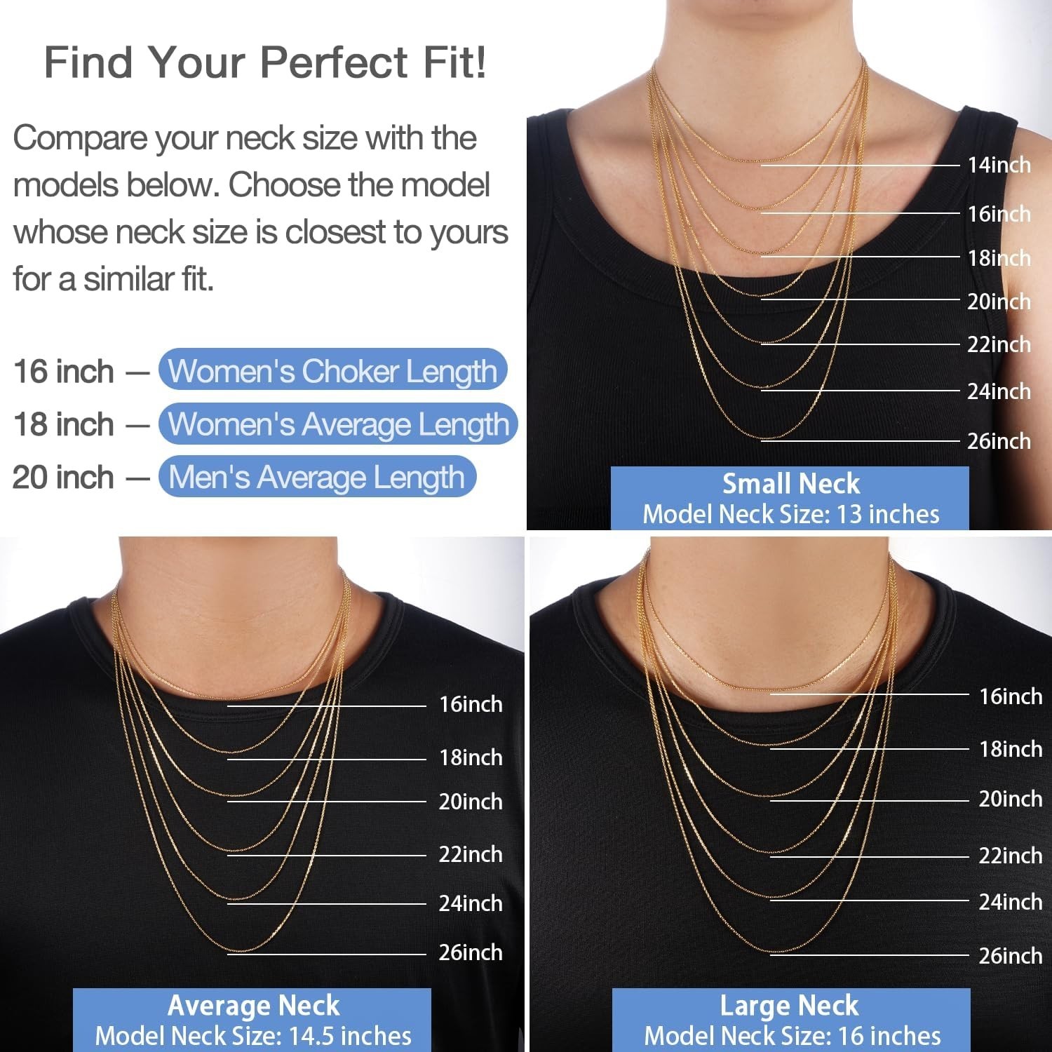 Elegant 18K Gold Plated Sterling Silver Cable Chain Necklace