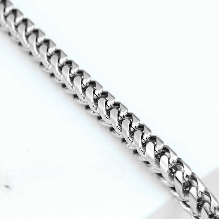 DG Men’s 24″ Silver.Stainless Steel 5mm Smooth Franco Chain Necklace Unisex* Box