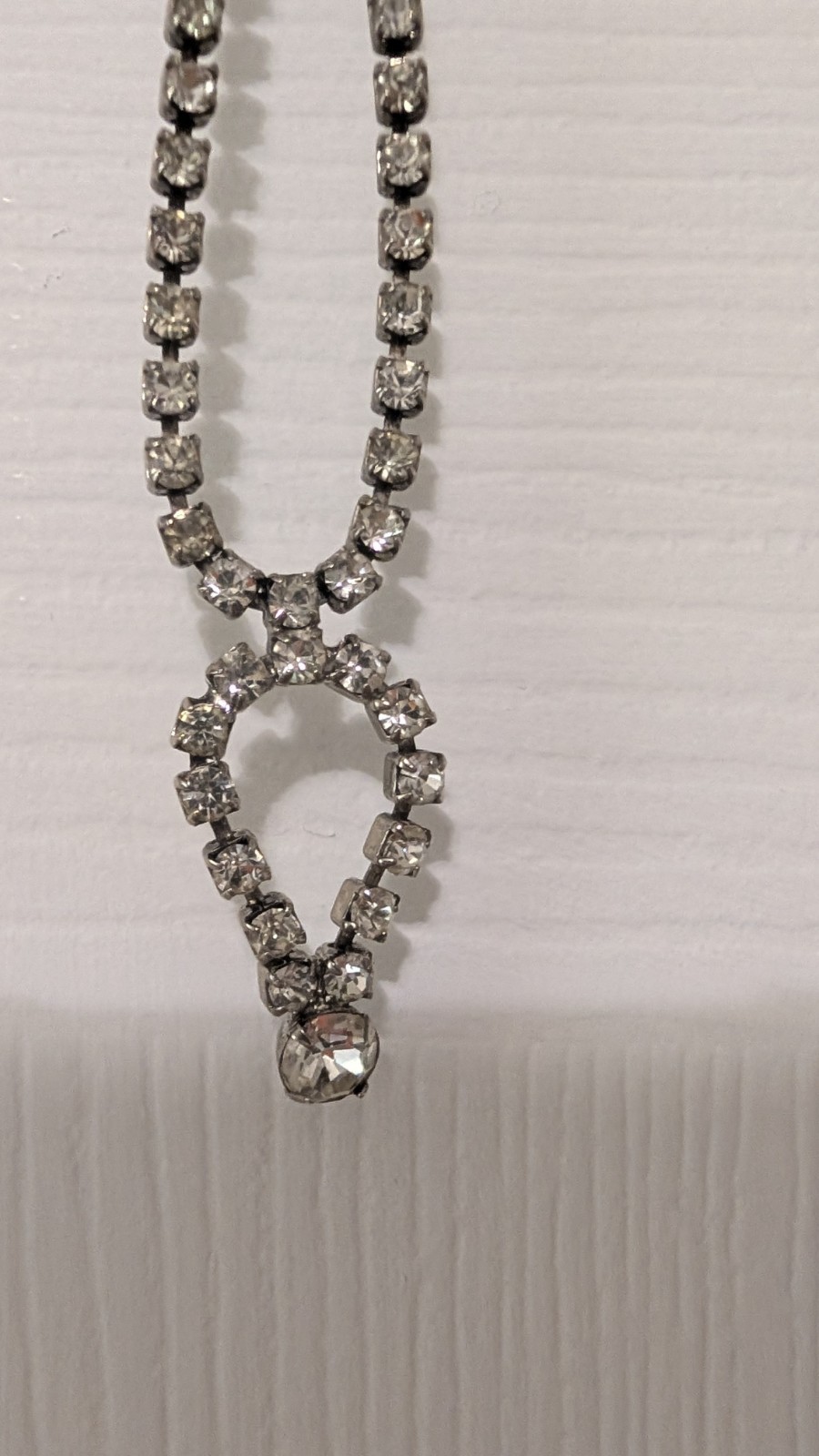 Rhinestone Necklace matching earrings