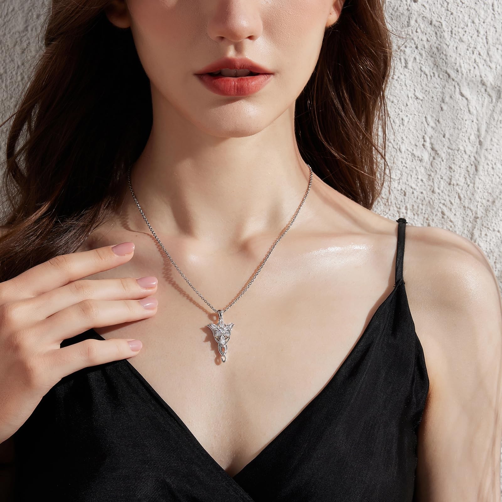 Lord of the Rings Pendant Necklace Arwen Evenstar Necklace Silver Lord of the…