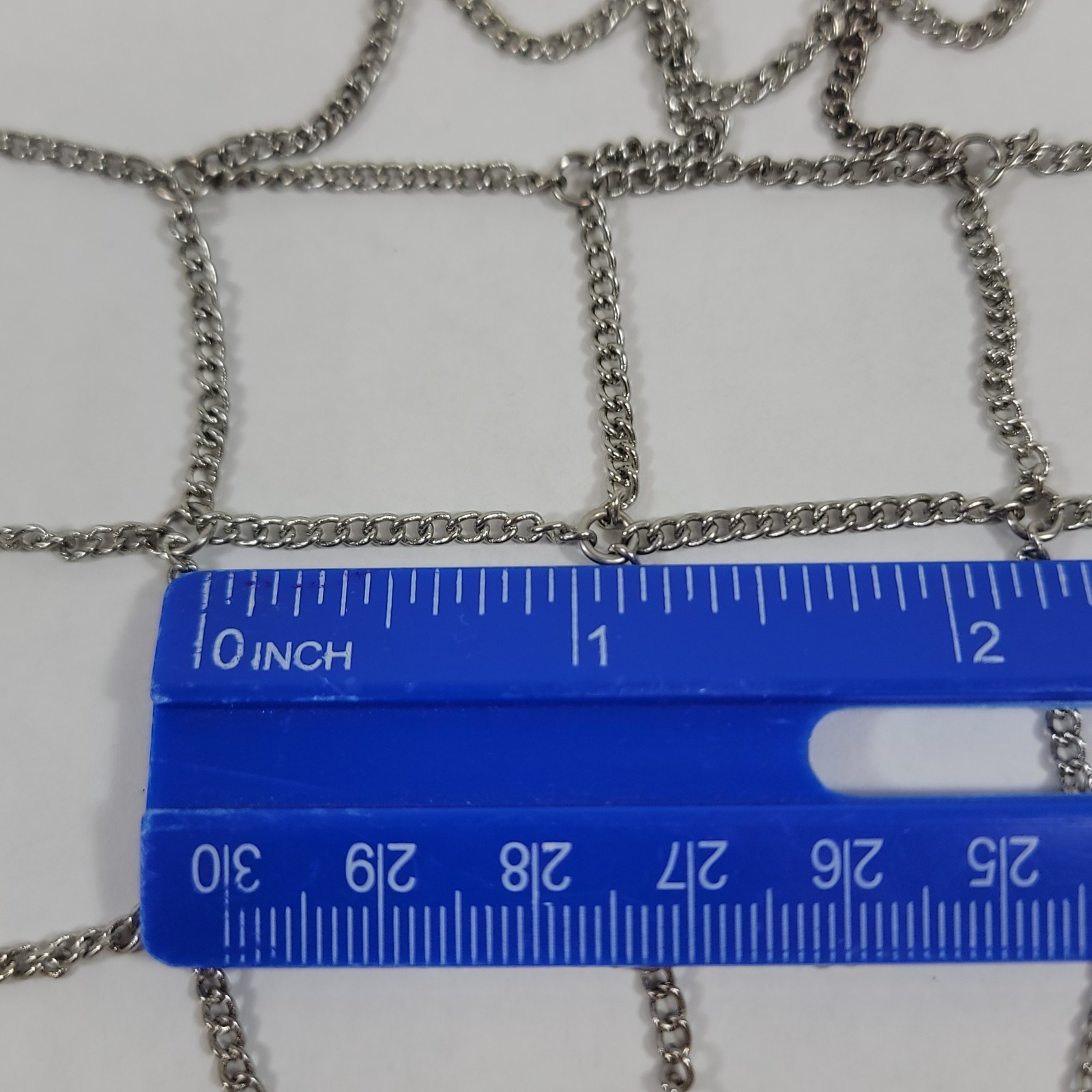 Unique Hoop Collar Chainmail Chainlink Style Silver Tone Metal Necklace Choker