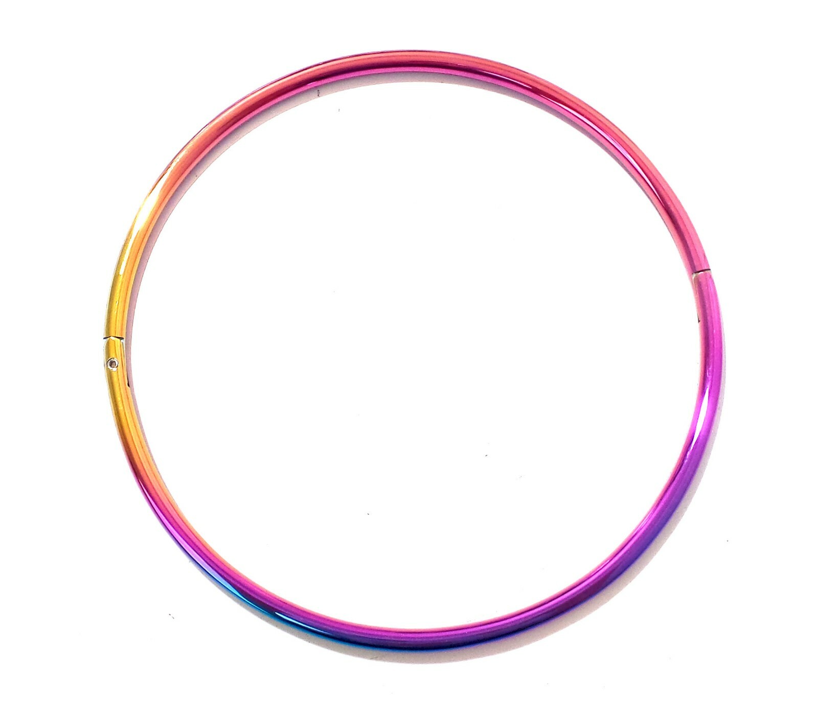 19″ 6MM Thin Rainbow Eternity Collar Locking Slave Collar – CuffStore