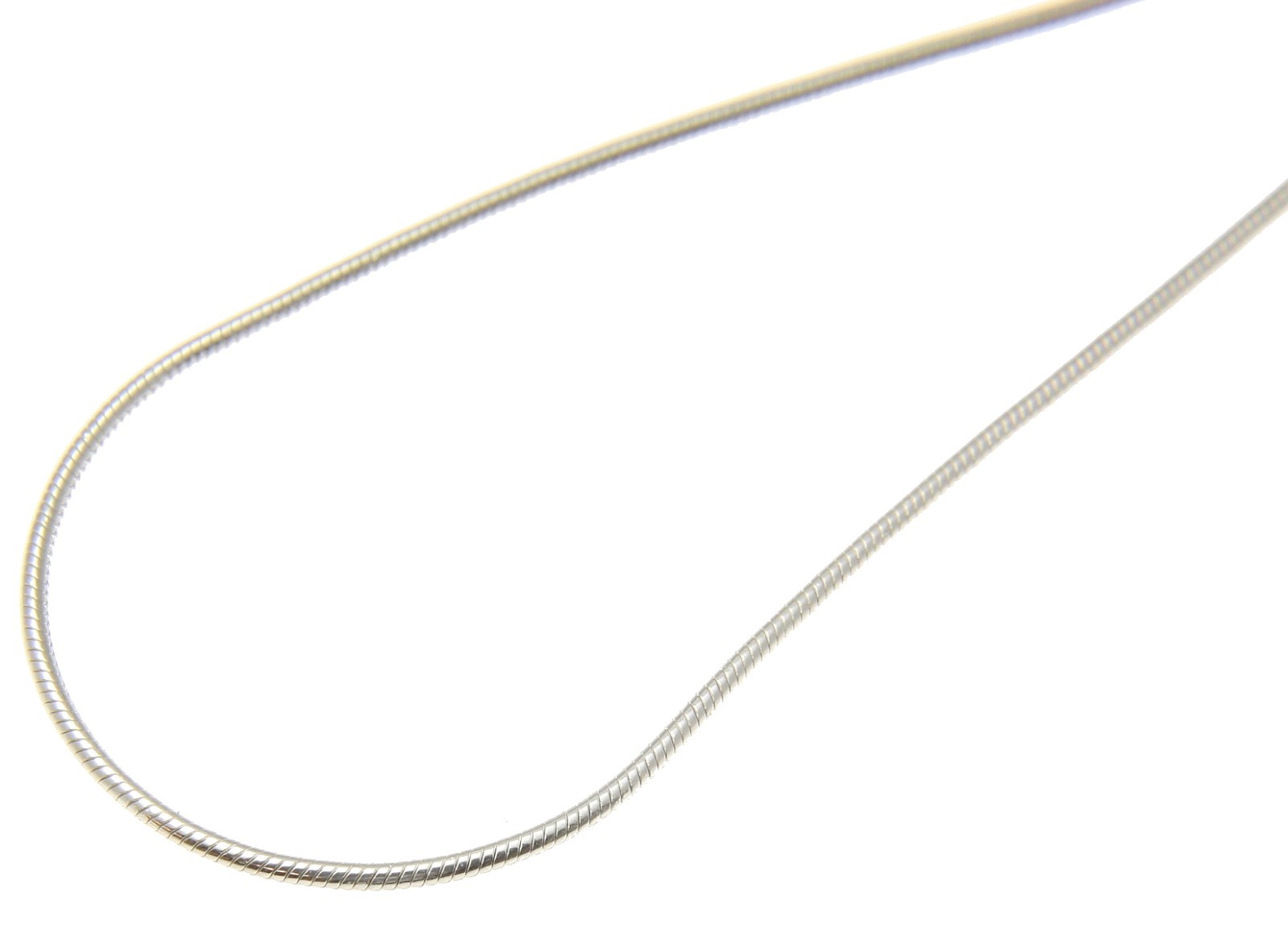 ITALIAN 925 STERLING SILVER ROUND SNAKE CHAIN NECKLACE 20″