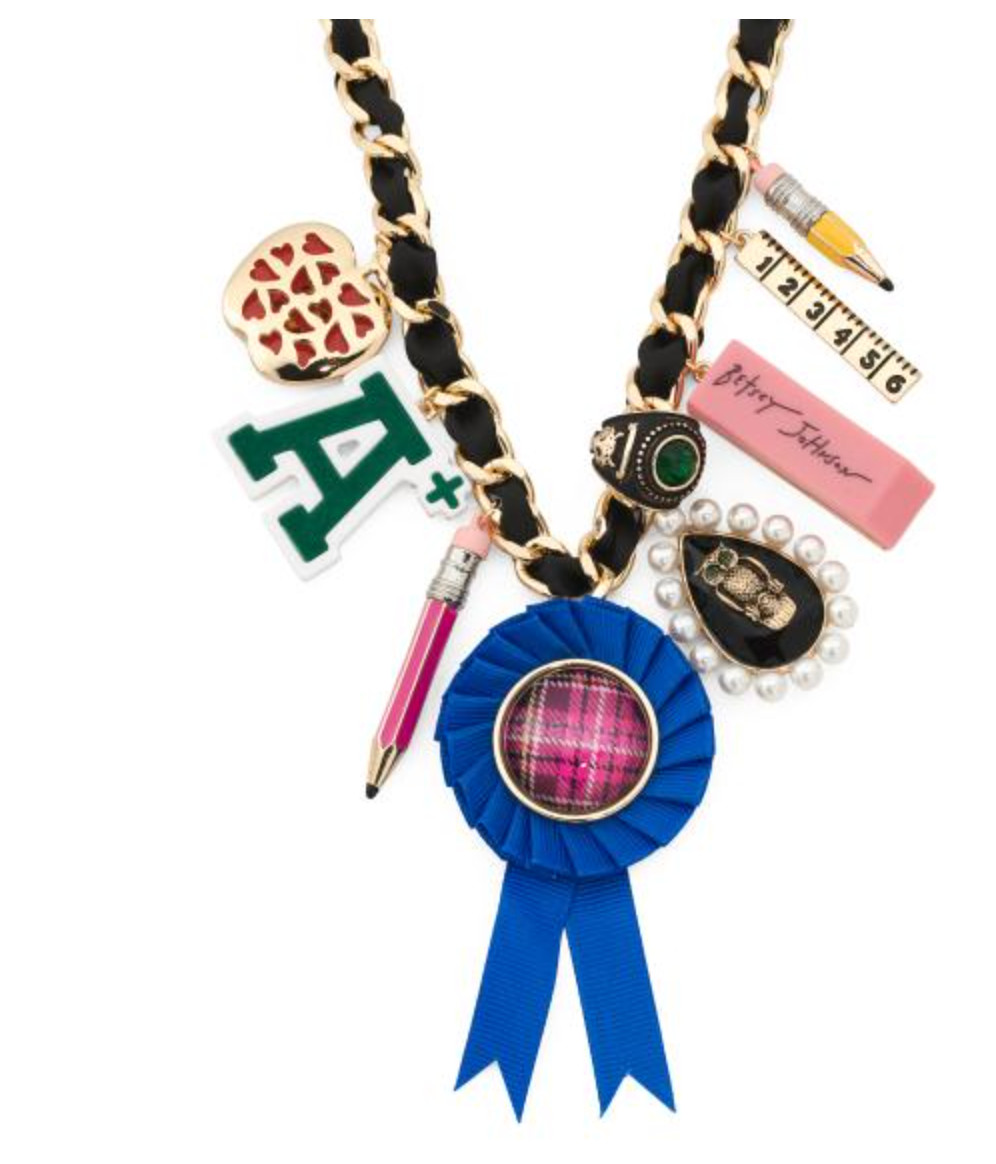 NWT BETSEY JOHNSON BEST IN CHARM STATEMENT NECKLACE