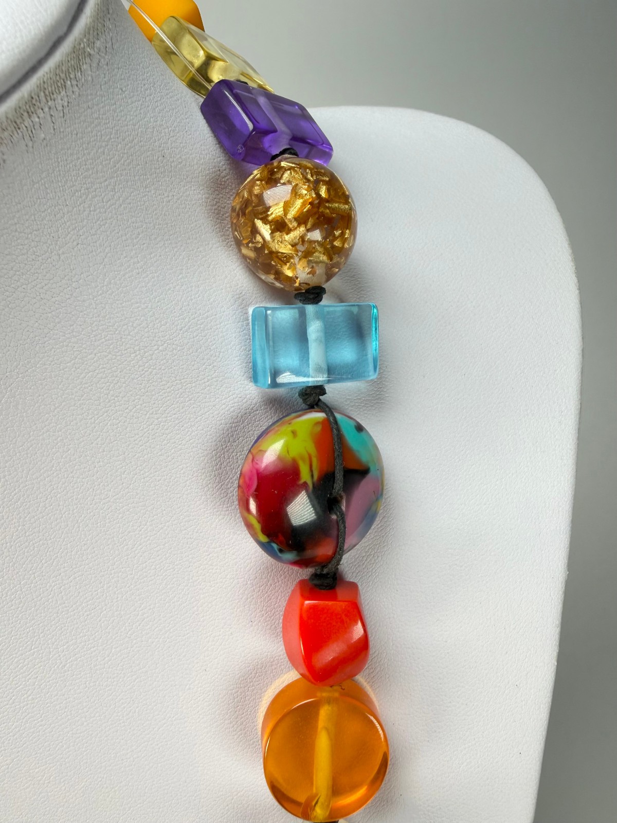 Jackie Brazil “Fusion” Mix Colours Long 110cm Bead Necklace ( N0040 )