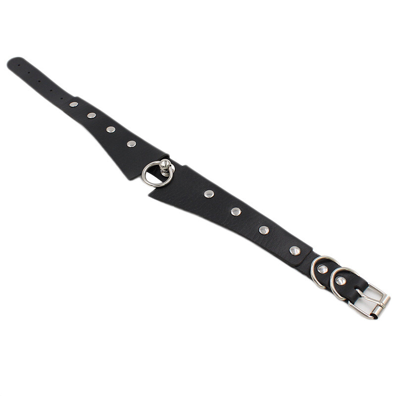 Gothic Punk Faux Leather Business Collar Choker Chick Necklace Band