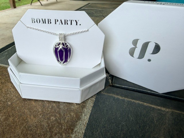 Bomb Party RBP2759 Peaceful Harmony Amethyst Quartz Silver Plating Necklace