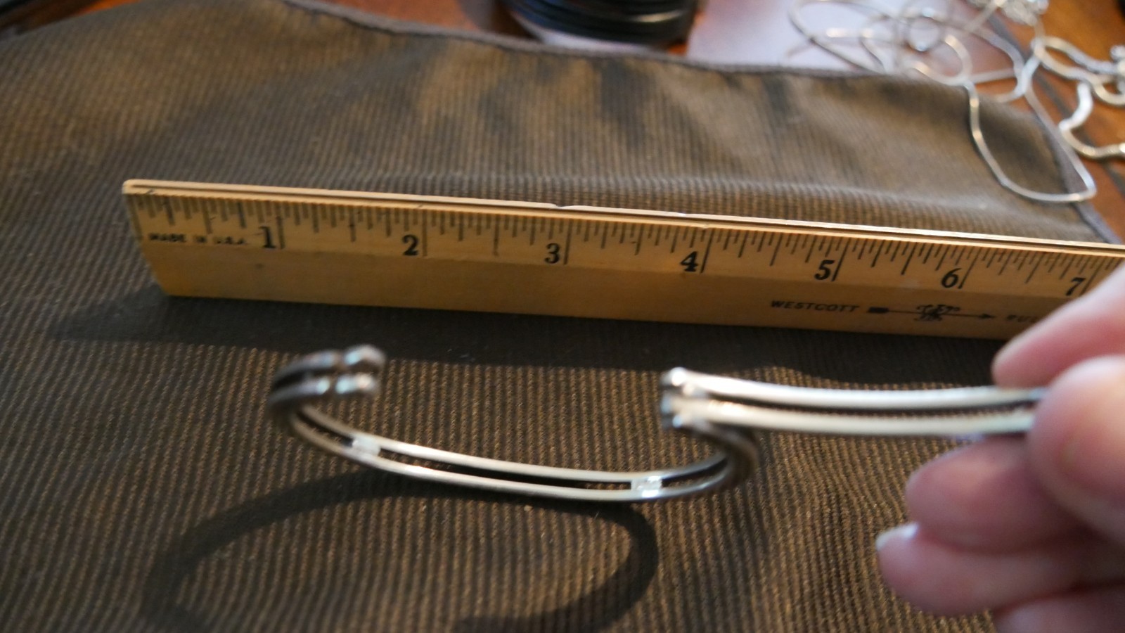 SLEEK 80s Taxco Mexico Sterling Silver Retro Moderne Hinged GATE BRACELET ~ 26 G