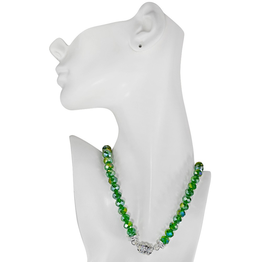 Kirks Folly Divine Beaded 10mm Magnetic Interchangeable Necklace(Evergreen)